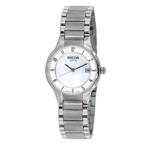 Boccia Titanium Watch with White Dial & Numbers - 3228-01